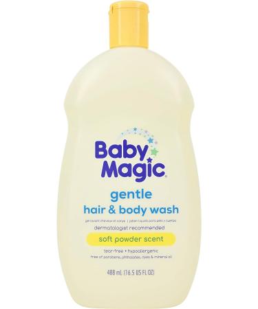 Baby Magic Gentle Hair & Body Wash 16.5oz with Calendula & Coconut Oil, Yellow Soft Powder Scent - 6 Pack - Buy Online on GoSupps.com