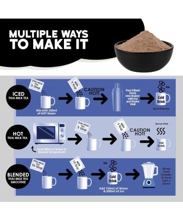 Bubble Tea Powder Kit | Thai Milk Tea Flavor | 1LB (454g) | 18 Servings | Instant Boba Drink Mix for Smoothies and Tapioca Pearl Milk Tea - Buy Online on GoSupps.com