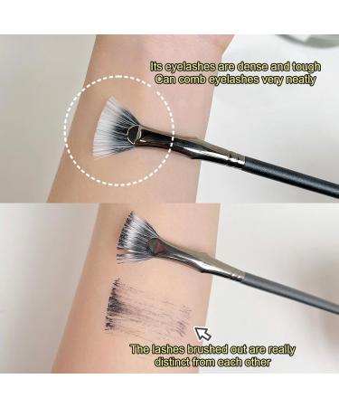 GEDOX Fiber Brush Lash Brush Mascara Fan Brush Professional Angled Lash Brushes Eyelash Eyebrow Brush Eye Shadow Brush Soft Bristles Makeup Tools For Natural Lifted Effects - Buy Online on GoSupps.com
