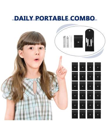 24-Piece Stainless Steel Manicure Set with Travel Case - Professional Nail Clippers & Pedicure Tools for Men and Women - Black - Buy Online on GoSupps.com