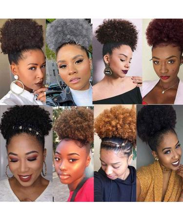 Fannace Afro Puff Drawstring Ponytail Synthetic Afro Puffs Drawstring Ponytail Bun Hairpieces Updo Hair Puff Short Kinky Curly Hair Larg Size for Black Woman (0906) 0906 Large - Buy Online on GoSupps.com
