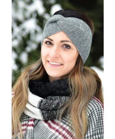 styleBREAKER Burgundy-Red Ladies Fine Knit Headband with Twist Knot | Warm Winter Hairband - Headband 04026047 - Buy Online on GoSupps.com