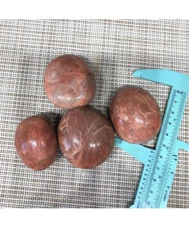 Quartz Crystals Palm Stones Natural Gemstones Peach Moonstone Crystal Stones for Craft Reiki Home Decor Gifts - (Size: 40-60mm) - Buy Online on GoSupps.com