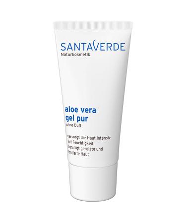Santaverde / aloe vera gel pure / light facial & body gel / moisturizing / beneficial & cooling / anti-inflammatory & calming effect / without fragrance / for all skin types / pure aloe vera juice / own controlled biological cultivation / face cleavage & 