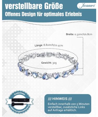 JECANORI Women s Titanium Steel Magnetic Bracelet - Ultra Strong 3500 Gauss - Health & Wellness Crystal Blue Magnetic Jewelry - Buy Online on GoSupps.com