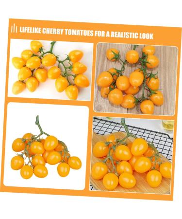 OUNONA Simulated Small Tomatoes Models Cherry Tomatoes Decor Photography Props Artificial Cherry Tomatoes Model Faux Fruit Decor Realistic Party Decor Foam Fake Fruit Window Yellow 4.00X2.00X2.00CM - Buy Online on GoSupps.com