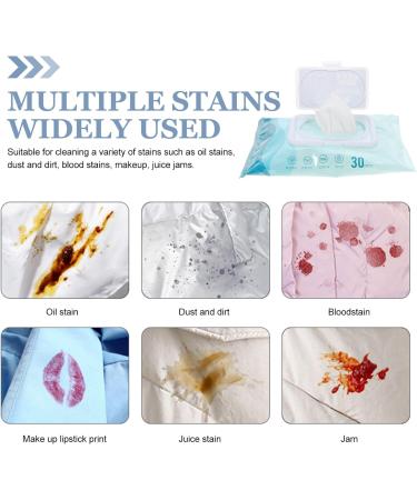 Angoily Stain Remover for Clothes: Instant Stain Remover Wipes Cleaning Wipes Clothes Dry Cleaner Wipes Wet Tissue for down Jacket Leather Cleaning Furniture Shoes 30pcs - Buy Online on GoSupps.com