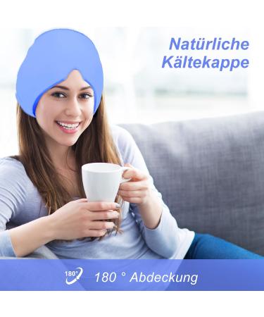 YFCVIP Migraine Hat & Cooling Cap | Headache Relief Ice Mask for Sinus & Eye Puffiness | Comfortable Blue Cold Therapy Mask - Buy Online on GoSupps.com