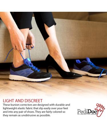 PediDoc Bunion Corrector for Women - Bunion Relief Sleeves with Gel Toe Separator - Hallux Valgus Relief & Toe Alignment - Size Large - Buy Online on GoSupps.com