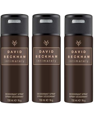David Beckham Intimately Beckham Deodorant Anti-Perspirant Body Spray for Men 150 ml 3 Pack