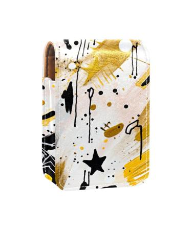 Travel Lipstick Organizer Case Lipstick Case Portable Makeup Bag With Mirror Colorful Sky Floral T531i2vhrf