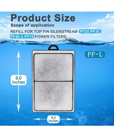 AMZBD Aquarium Filter Cartridge for Top Fin PF-S/L Power Filters - Pack of 12 - Buy Online on GoSupps.com