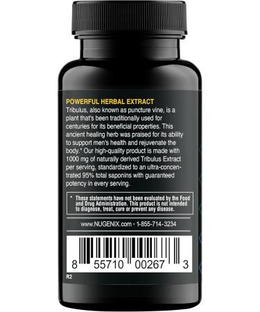 Nugenix Essentials Tribulus Terrestris Extract - 1000mg High Potency - 95% Saponins - 60 Count - Buy Online on GoSupps.com