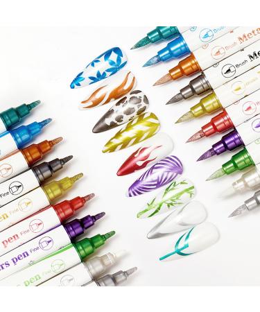 Neoreser 10 Colors 3D Nail Art Pencil Set - Dual-End Nail Tips & Graffiti Design Tools for DIY Beauty & Manicure - Buy Online on GoSupps.com