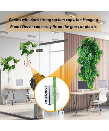 Quozio Monstera Hanging Plant - Artificial Tropical Leaves for Reptiles Terrariums & Home Decor - Ideal Wedding & Garden Wall Decoration - Buy Online on GoSupps.com