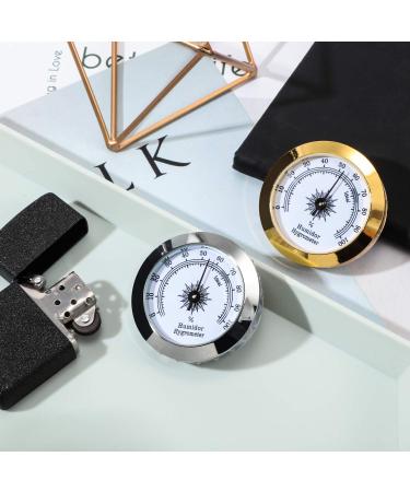 2 Pieces Hygrometer Analog Hygrometer Mechanical Round Hygrometer Humidity Gauge for Cabinet Cans  2 Inch (Silver  Gold) - Buy Online on GoSupps.com
