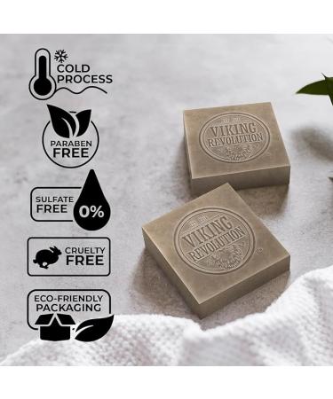 Viking Revolution Sandalwood Natural Soap for Men - 2 Pack Men's Bar Soap with Essential Oils - Nourishing Blend of Coconut  Shea  and Almond Oil - Buy Online on GoSupps.com