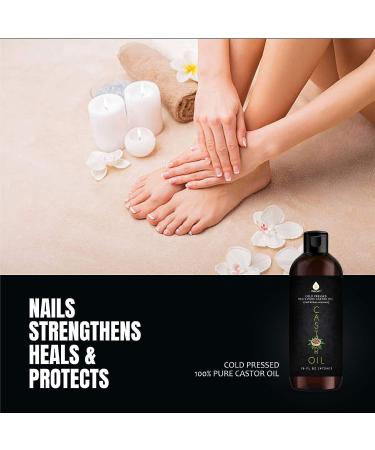 Pursonic Castor Oil 16oz - 100% Pure Cold-Pressed Hexane-Free Oil for Hair Growth, Moisturizing & Healing - Ideal for Dry Skin, Hair Care, and Eyelashes - Buy Online on GoSupps.com