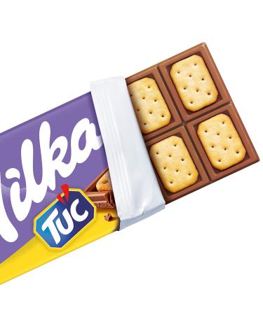 Milka Alpine Milk Chocolate & TUC Crackers - 18 x 87g | Delicate Chocolate & Salted Crackers Bundle - Buy Online on GoSupps.com