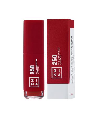 Buy 3ina Vegan Longwear Lipstick 250 - Dark Pink Red | Long-Lasting Matte Liquid Color | 8h Intensive Lip Color 6.5ml - International Shipping Available - Buy Online on GoSupps.com
