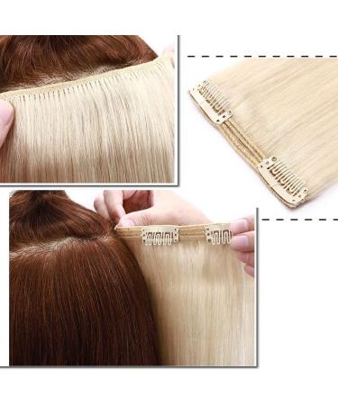 SEGO Clip-in Extensions Real Hair - 8 Part Set 100% Remy Bleach #70 18 (45cm) 140g - Perfect for Complete Head Coverage - Buy Online on GoSupps.com