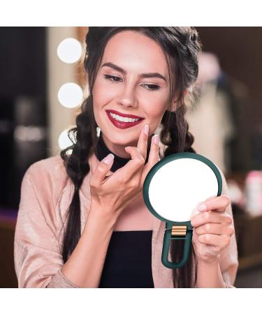 Willbond 2 Pieces 15x Magnifying Handheld Mirror and 10x Travel Makeup Mirror - Double Sided Pedestal Mirror with 1/15x and 1/10x Magnification (Green) - Buy Online on GoSupps.com