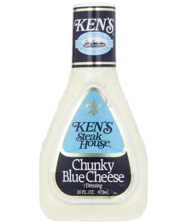 Ken's Foods Chunky Blue Cheese Dressing, 16 oz 16 Fl Oz (Pack of 1)