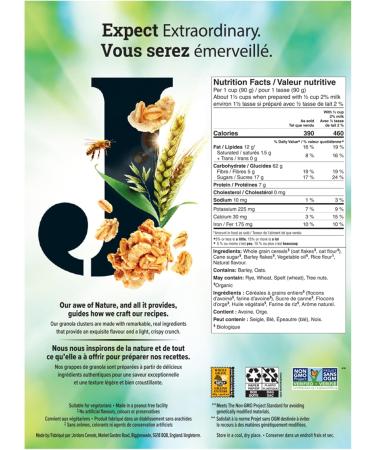 Jordans Organic Morning Crisp Granola Cereal - Outrageous Oats 375g Outrageous Oats 450 g (Pack of 1) - Buy Online on GoSupps.com