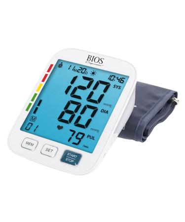 BIOS Diagnostic Blood Pressure Monitor - Accurate Readings Large Backlit Display Easy to Use Irregular Heartbeat Detector 2 Users 90 memory Home Use The #1 Canadian Blood Pressure Manufacturer*