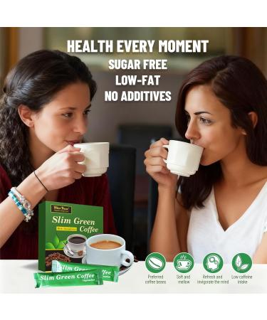 Premium Green Coffee with Ganoderma & Herbal Extracts - Energizing Instant Coffee Blend for Metabolism & Antioxidant Support 18 Sachets - Buy Online on GoSupps.com