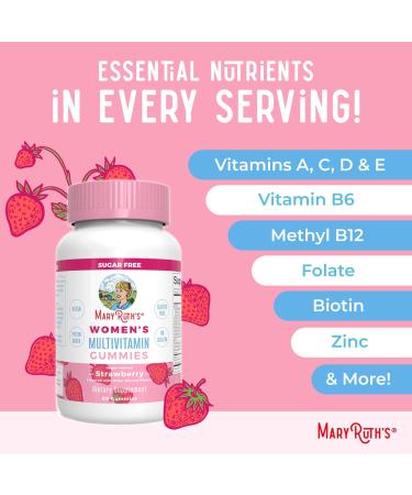 MaryRuth Organics Prenatal Postnatal Multivitamin Gummies (Strawberry) & Women's | USDA Organic | Vitamins for Breastfeeding Beauty & Immunity | Vegan No Gelatin - Buy Online on GoSupps.com