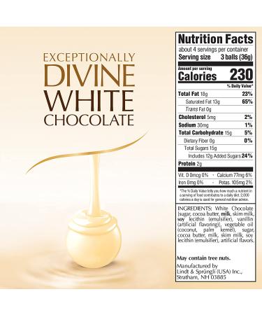 Lindt LINDOR White Chocolate Truffles - Smooth Melting Center, Perfect Gift - 5.1 oz. Bag (6 Pack) - Buy Online on GoSupps.com