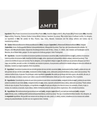 Amfit Nutrition Whey Protein Powder - Vanilla Flavour 2.27 kg (75 Servings) | Pack of 1 - Buy Online on GoSupps.com