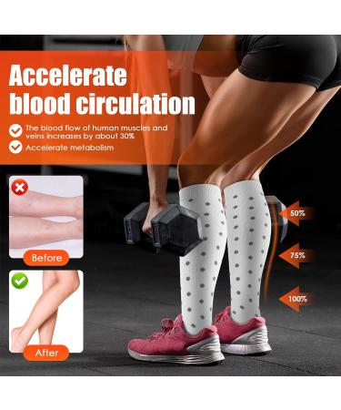 Medical Compression Socks for Men (Wide Calf) - 20-30mmHg 6 Pairs | Ideal for Varicose Veins Post-Surgery Swelling Nursing Pregnancy & Diabetics - Buy Online on GoSupps.com