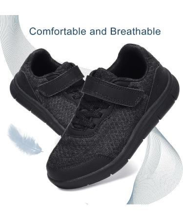 Nihaoya Kids Sports Sneakers - Black, Size 7.5 Toddler | Running/Walking Shoes for Boys and Girls - Buy Online on GoSupps.com