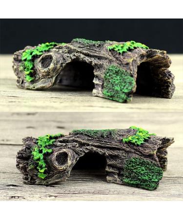 Fazhongfa Aquarium Decorations - Artificial Hollow Tree Trunk Resin Cave for Betta Fish & Reptiles | Small & Medium Aquariums - Buy Online on GoSupps.com