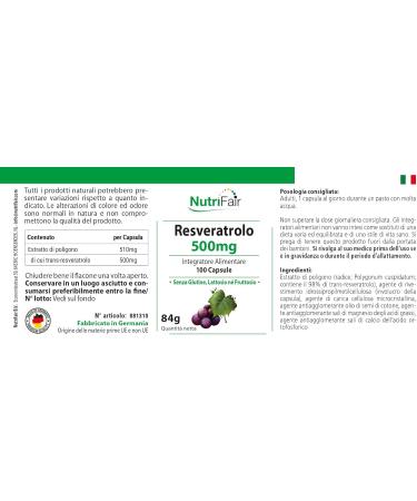 Resveratrol 500mg - with 510mg Knotweed Extract Including 500mg Trans-Resveratrol - 100 Capsules - High Dosed - 100% Vegan - - Buy Online on GoSupps.com