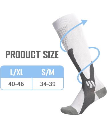 Zuimei Compression Stockings - 3 Pairs of 20-30mmHG Knee-High Flight Socks for Varicose Veins Running & Air Travel - Buy Online on GoSupps.com