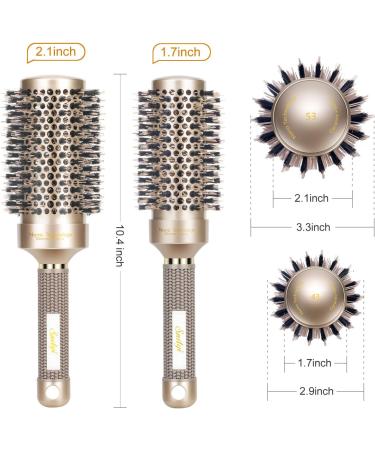 Sndyi Medium Round Hair Brush - Nano Ceramic Ionic Tech for Blow Dry, Styling, Curling & Straightening - 43mm - Buy Online on GoSupps.com