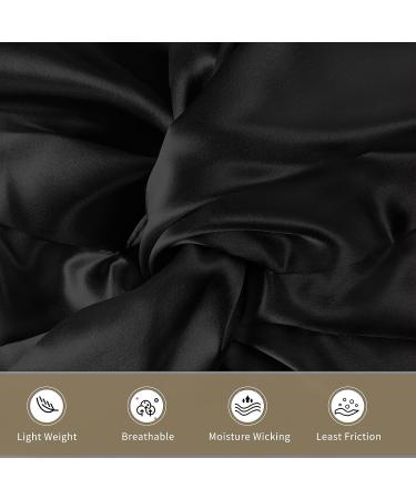 Arqumi Double-Layer Large Satin Sleep Bonnet for Women - Black - Buy Online on GoSupps.com