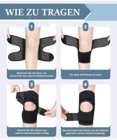 Prowaves Kniebandage for Men & Women - Adjustable Velcro Patella Support with Side Stabilizers Orthopedic Knee Brace for Arthritis Meniscus Tear Knee Pain Relief - Anti-Slip 4XL - Buy Online on GoSupps.com