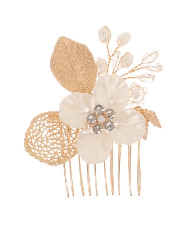 FOMIYES Gold Leaf Side Comb Hair Accessories for Bride Women Hair Pin Vintage Hair Accessories Hair Side Comb Leaf Hair Accessories Hair Accessories for Girl Headpieces for Wedding