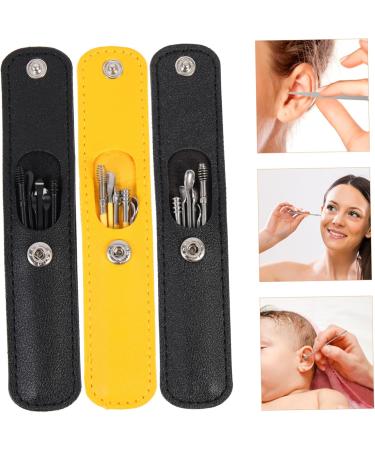GOOHOCHY 3sets Portable Ear Cleaning Kit Earwax Removal Tools Spring Ear Wax Cleaner Pouch for Adults - Buy Online on GoSupps.com