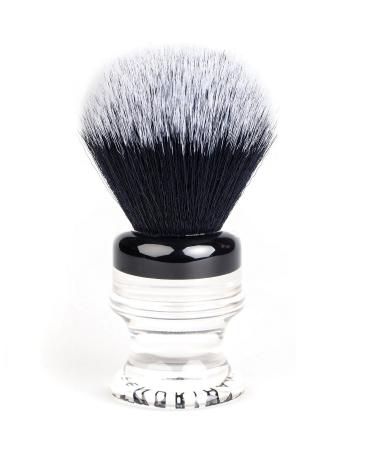 Fendrihan Black and White Synthetic Shaving Brush with Two-Tone Acrylic Handle for personal and professional shaving
