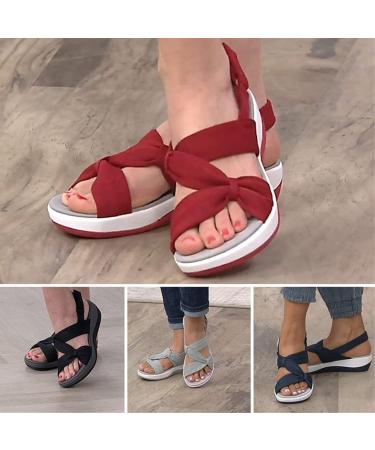 CHUNFEN Women's Dr.Care Orthopedic Arch Support Sandals - Reduces Pain, Non-Slip, Breathable - Grey - Size 10 - Buy Online on GoSupps.com