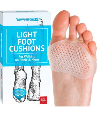 Metatrsal Ball of Foot Cushions - Ball of Foot Cushion - Soft Gel Cushioning Sleeves for Callus Bunion Chafing Feet Pain Relief Women Men White