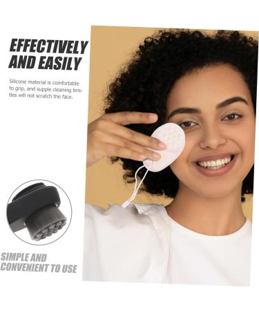 FRCOLOR Pack of 4 Double-Sided Facial Cleansing Brush Face Massage Brush Double End Face Brush Hand Grip Face Brush Lady Face Brush Deep Sink 3D Silicone Soft Fur - Buy Online on GoSupps.com