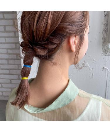 Colorful Mini Elastic Hair Ties for Girls - Soft Small Rubber Bands for Hair - Buy Online on GoSupps.com