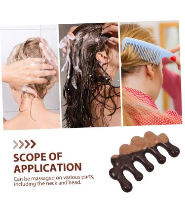 Foytoki Wooden Massage Comb for Curly Hair - Wide Teeth Scalp Nursing Tool (10x5.5cm) - International Shipping Available - Buy Online on GoSupps.com