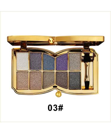 10 Colors Sparkle Shimmer Eyeshadow Palette Highly Pigmented Long Lasting (02#) - Buy Online on GoSupps.com